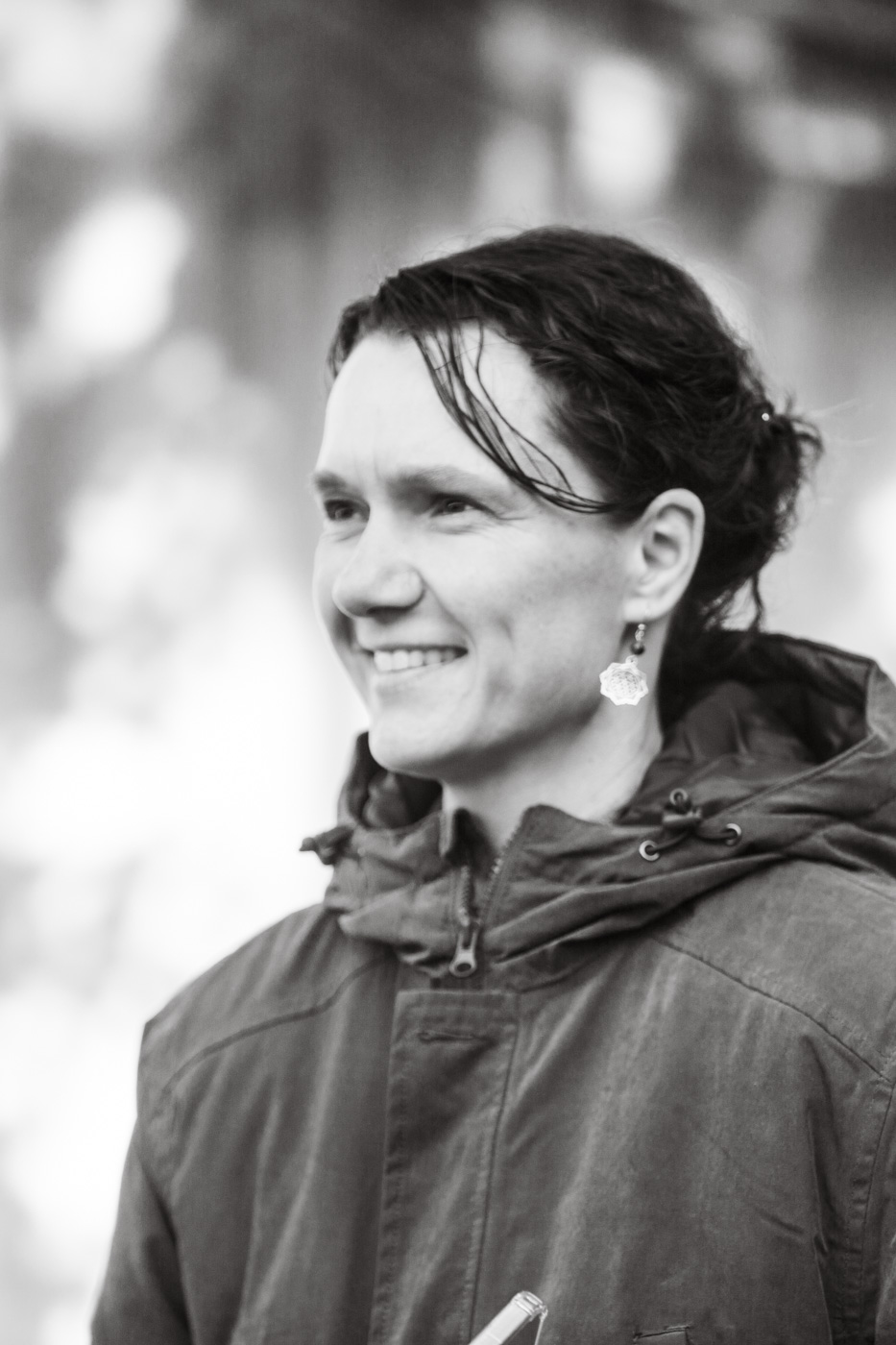 Portrait de Valérie Ferrand lors d'un stage de communication animale